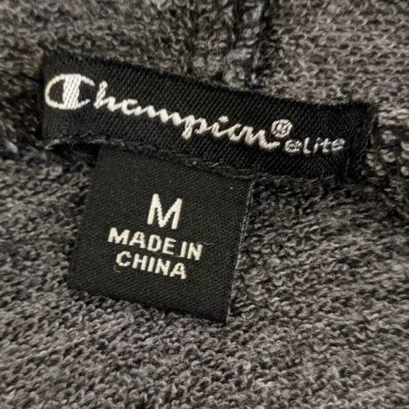 Champion Elite Striped Hoodie Sweatshirt Sz Medium - Picture 3 of 5